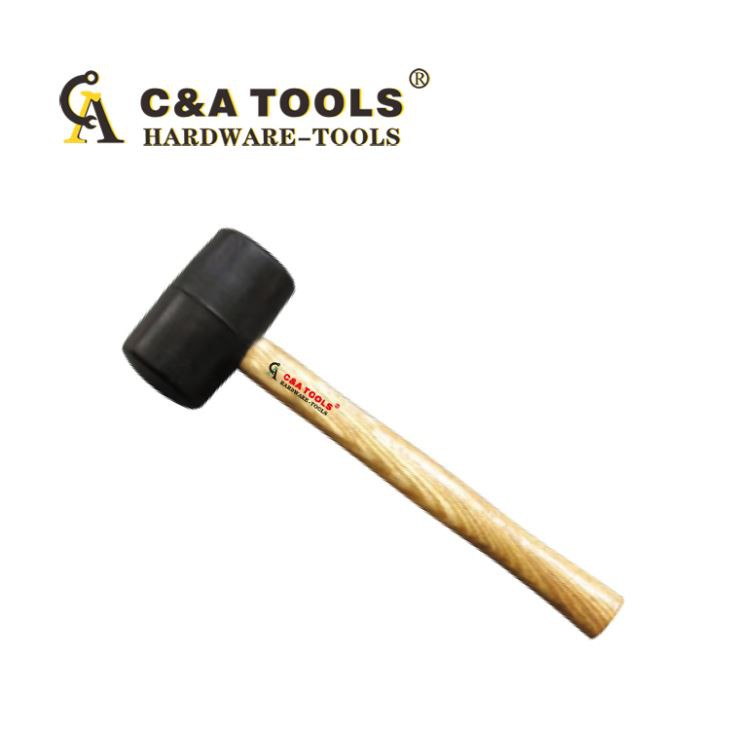 Black Rubber Mallet with Wooden Handle Black Rubber Mallet with Wooden Handle